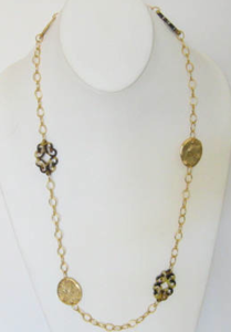 Tortoise and Gold Necklace