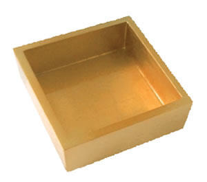 For the Home - Gold Lacquer Cocktail Napkin Holder  from Janice Cain