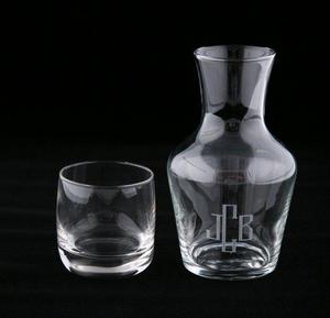 Monogrammed Glassware Water Set