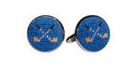 Smathers and Branson Needlepoint Golf Clubs Cufflinks