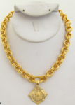 Handcast Gold Turtle Necklace